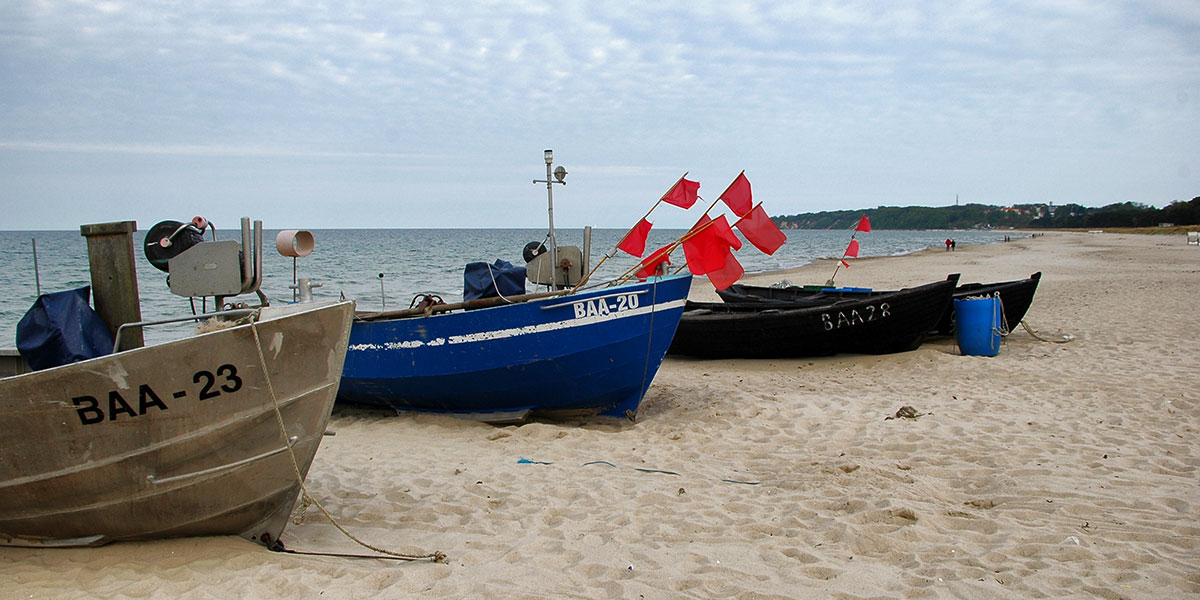 Ostseebad Baabe auf Rügen Fischerboote